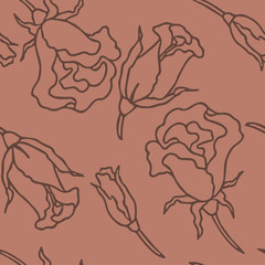 Rosarium Pattern.Flowers. Vector seamless pattern.Seamless pattern can be used for wallpaper, pattern fills, web page background,surface textures.