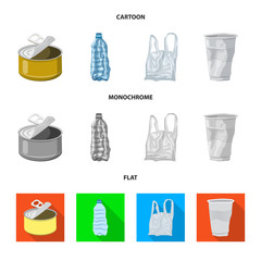 Isolated object of dump  and sort sign. Set of dump  and junk stock symbol for web.