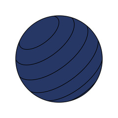 Flat design icon of Fitness rubber ball