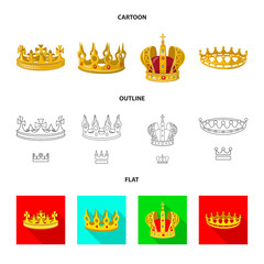 Vector design of medieval and nobility symbol. Collection of medieval and monarchy stock symbol for web.