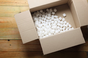 Box with Styrofoam