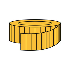 Flat design icon of Measure tape