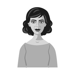 Isolated object of face and person icon. Collection of face and portrait vector icon for stock.