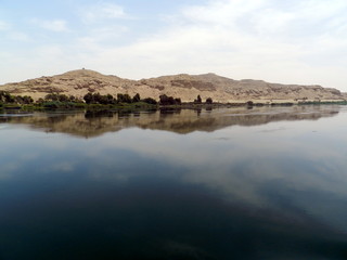widok z rzeki Nil, Egipt