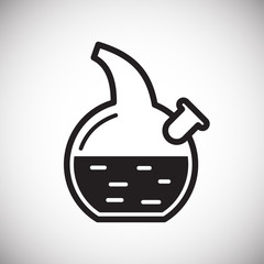 Chemistry glassware icon on background for graphic and web design. Simple vector sign. Internet concept symbol for website button or mobile app.