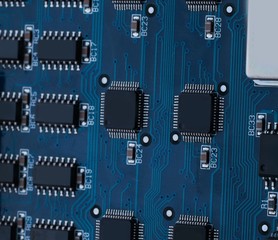 Fototapeta premium Electronic circuit board close up