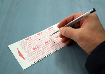 man playing luck games