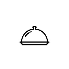 food cover, outline black style icon