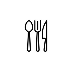 tableware, outline black style icon