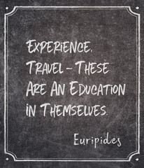 experience, travel Euripides quote