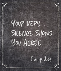 silence shows Euripides quote