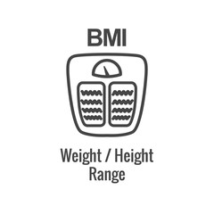 BMI / Body Mass Index Icon - image portraying weight balance