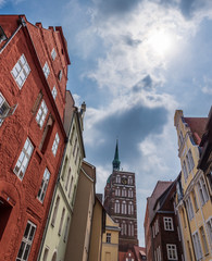 architecture of  a city Stralsund, Germany