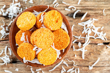 coconut candy, traditional candy from colombia