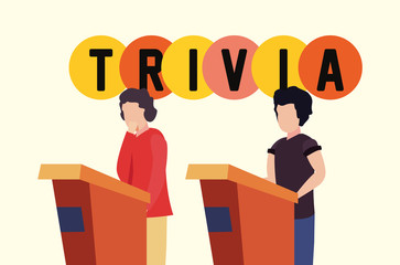 Obraz premium trivia night design