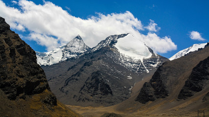 snow mountains in tibet