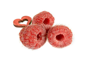 Raspberry isolated on white background