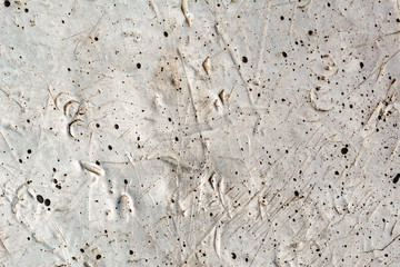 Used metal plate with scratches