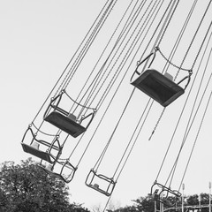 Chain carousel in amusement park