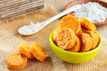 coconut candy, traditional candy from colombia