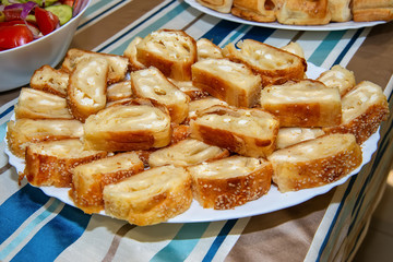 Traditional Serbian cheese pie gibanica 