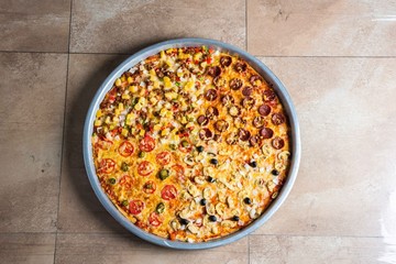 Tasty 4 flavours Pizza - Hawaiian - Pepperoni - Cheesey - Mushroom