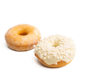 donuts in glaze isolated