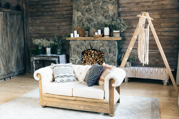 living room decor in a country house