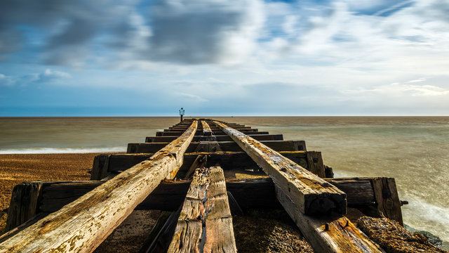 Derelict Pier at Landguard Fort Point, Harwich, England