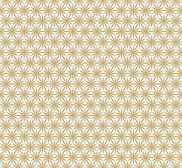 Seamless Background, Japan Style, Geometric hemp-leaf pattern, 麻の葉模様	