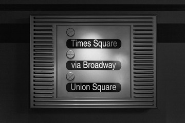 Tourism sign in New York