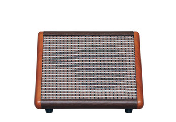 Acoustic guitar amplifier isolated on white background