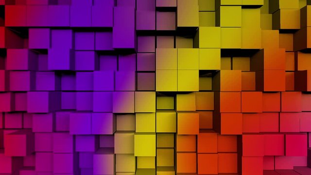 Multicolored 3D blocks background
