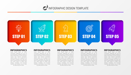 Infographic design template. Creative concept with 5 steps