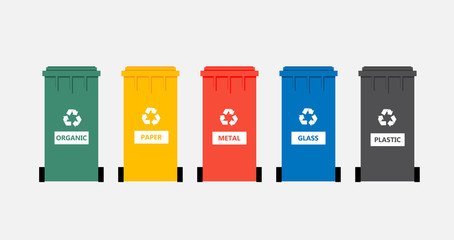 Recycle Bin Set - Stock Vector Image