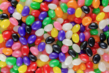 An assortment of jelly beans.  Can be used as a background.