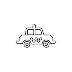 Taxi car icon. City transport sign. Simple style taxi company big sale poster symbol