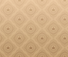 Damask Wallpaper Background in royal style. Vector art