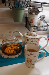  fruit tea in a country house