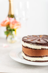Dessert Menu Belgian Chocolate Layered Gateau