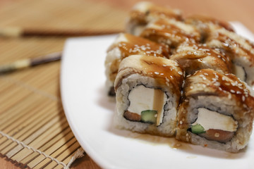 sushi on a plate