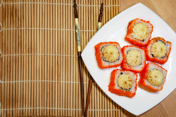 sushi on a plate