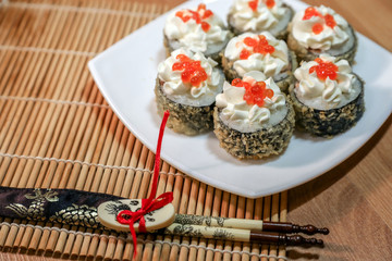 sushi on a plate