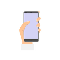 Smartphone in hand vector graphics