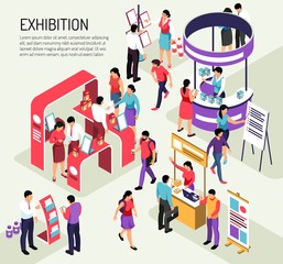 Exhibition Isometric Expo Background