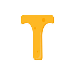 Vector Illustrator of Cheese Alphabet Letters decoration