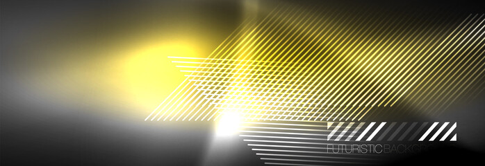 Shiny glowing lights neon color design background