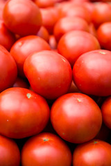Fresh red tomatoes on the farmer market
