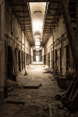 Fototapeta na wymiar An old prison in the USA