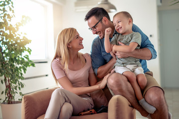 Parents with his child